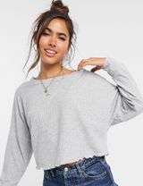 Ribbed Oversized Slouchy Top Photo 0