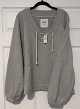 Aerie Lace-Up Sweatshirt Photo 0