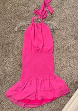 These Three Boutique Backless Halter Mini Dress Photo 0