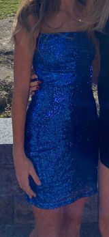 Blue Sequin Dress Photo 0