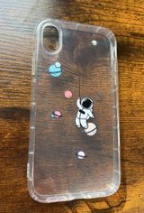 iPhone XR Space Theme Soft Case White Photo 0