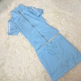 Y2K Tracksuit Mini Skirt Matching Set Blue Photo 0