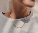 3mm rope chain necklace Gold Photo 0