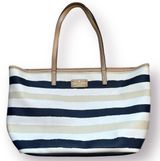 Kate Spade Striped Bondi Road Large Harmony Tote Bag Nautical Coastal Resort Photo 0