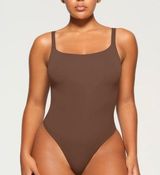 Skims Fits Everybody Square Neck Bodysuit Jasper Size Medium Photo 0