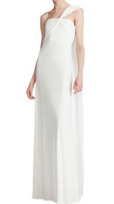 Halston Heritage Halston Blain Jersey Twist Gown White Size 8 NWT Photo 0