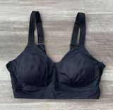 Ellen Tracy  Black Super Soft Bra Size M Thick Straps Wireless Photo 0