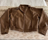 Target  Leather Jacket Brown Photo 0