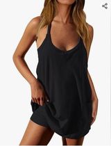 Nirovien Tennis Dress Workout Mini Sleeveless Spaghetti Straps Golf Athletic Photo 0