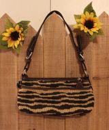 The Sak  Handbag Purse Brown & Glitter Gold EUC Photo 0