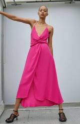 ZARA Pink Midi Dress Photo 0