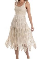 DOTTI NWT Macy's Cotton Crochet Sleeveless Swimsuit Beach Cover Photo 0