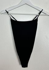 SKIMS Fits Everybody Cami Thong Bodysuit in Onyx Black Size XX-Small Photo 0