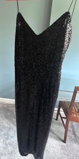 Rehab Black Sequin Dress Photo 0