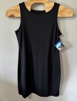 NEW Columbia Tank Dress Athletic Pockets Activewear Athleisure Black Size Large Photo 0