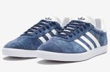 Adidas Gazelle sneakers navy suede vintage faded shoes lace up men’s collegiate Photo 0