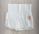 nwt FREE PEOPLE MOVEMENT the way home smocked shorts workout white M travel Photo 0