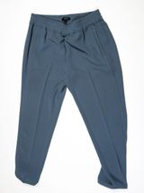 J.Crew  Reese Women's Crepe Chiffon Mid Rise Ankle Crop Casual Gray Pants 8 Photo 0