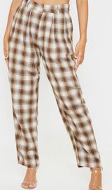 Brown Plaid Pants  Photo 0