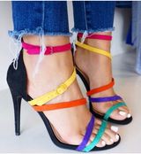 Rainbow Heels Multiple Size 8 Photo 0
