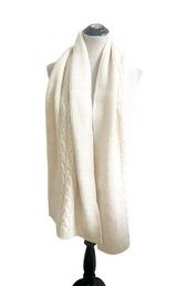 Aerie Cable Knit Thick Scarf NWT Cream Cottage Cabin Photo 0