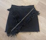 Signature 8 Black Denim Mini Skirt Photo 0