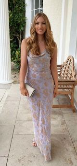 NEW WITHOUT TAGS - Rat & Boa Athena Dress in Small Purple and Fold silk gown    Photo 0