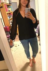 Black Blouse Size L Photo 0