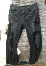American Eagle Ripped Black Jeans Photo 0