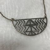 American Eagle AEO silver tone geometric Aztec pendant necklace Photo 0