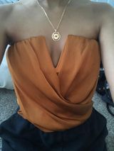 Charlotte Russe strapless orange v neck corset Photo 0