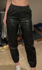 H&M Faux Leather Joggers Photo 0