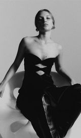 Bec & Bridge Dress Halle Strapless Cutout Maxi Wedding Black Tie Black 4 GUC Photo 0