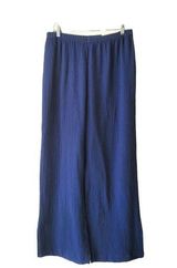 Soft Surroundings 6-New  navy blue wide leg pants size medium Photo 0