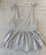 Gray Peplum Tank Photo 0