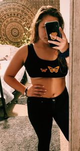 SheIn Butterfly Crop Top Photo 0