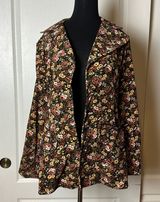 70s VINTAGE CORDUROY FLORAL BLAZER JACKET Photo 0