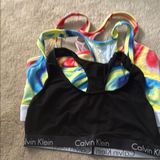 Calvin Klein Black and Multicolor Sports Bra Set Photo 0
