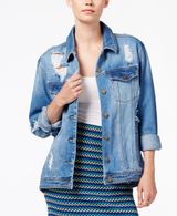 Rachel Roy Distressed Jean Jacket Photo 0