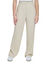 Calvin Klein Tan/Oat Pleated Wide Leg High Rise Slack Trouser Dress Pants 8 NWT Photo 0