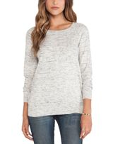 Joie Womens Revolve Bronx B Sweater Heather Sterling and Caviar Size S Casual Photo 0