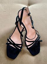 J.Crew New! Suede Block Heel Strappy Sandals Photo 0