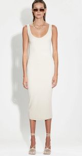 Cotton Citizen Verona Midi Dress in Oatmeal Photo 0