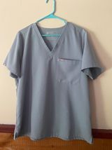 FIGS Dusty Blue  Scrub Top Photo 0