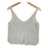 Marine layer Tan Helena Marled Flax Linen Blend Double V-Neck Tank TopSize Small Photo 0