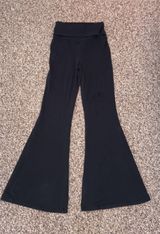 Aerie fold over black flares Photo 0
