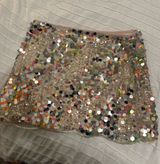 Zara Multicolor Sequin Mini Skirt Photo 0