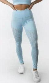 Buffbunny Collection BuffBunny Allure Laser Cut Leggings in Arctic Blue Photo 0