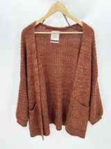 Urban Outfitters Rust Orange Open Front Knit Cardigan Sweater Womens Size XS Photo 0