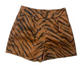 White House | Black Market  | 5 Inch Satin Tiger Print Shorts No Belt Size 8 Photo 0